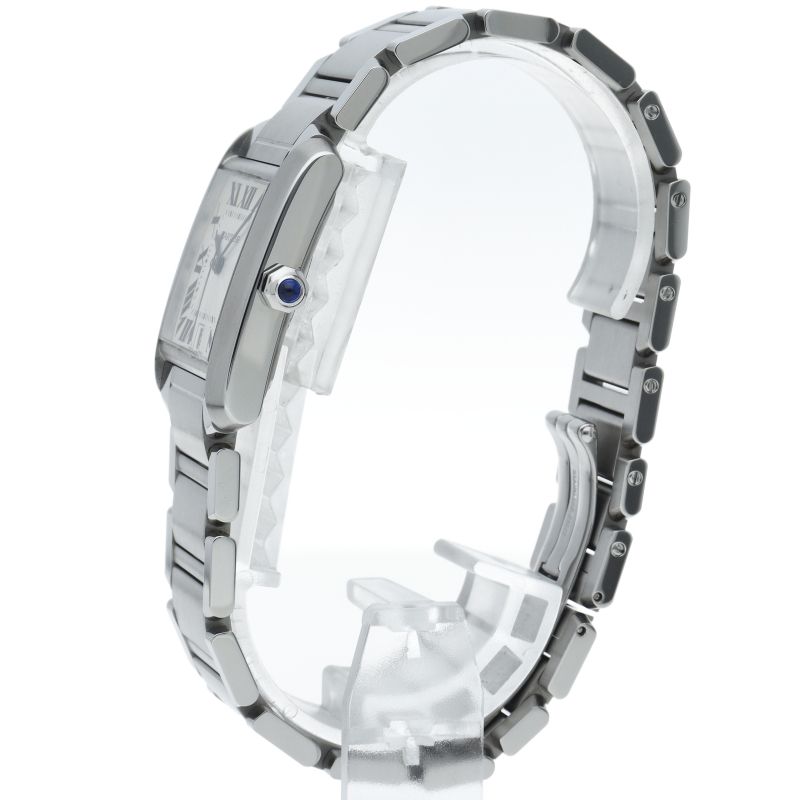 Cartier Tank Francaise LM Watch Auto Depth Box SS Silver Polished — view 3