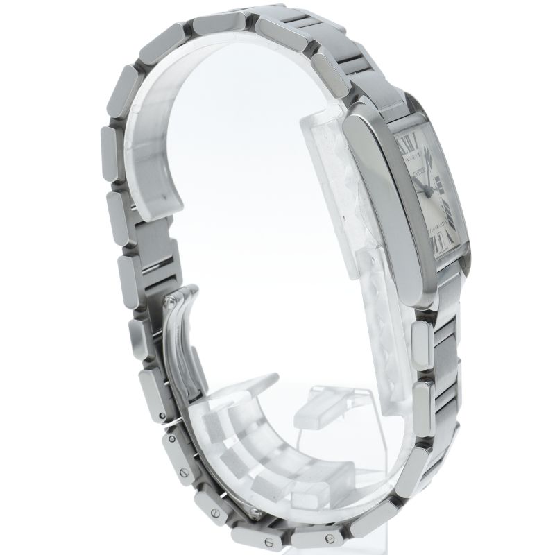 Cartier Tank Francaise LM Watch Auto Depth Box SS Silver Polished — view 4