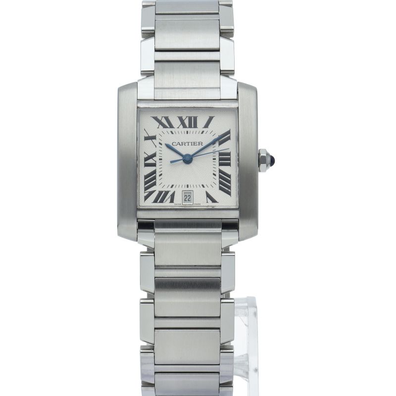 Cartier Tank Francaise LM Watch Auto Depth Box SS Silver Polished — view 2