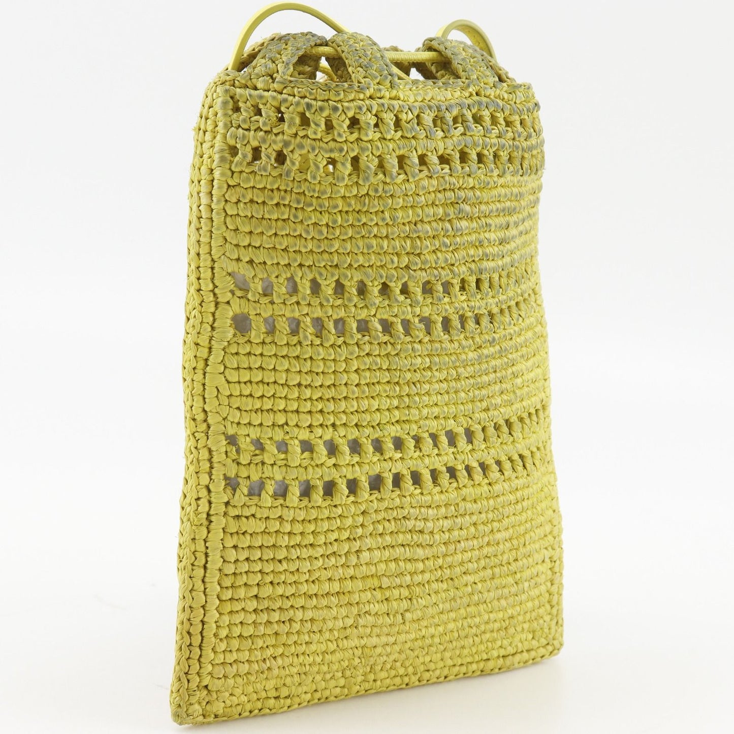 Loewe Drawstring Pocket Raffia Yellow Shoulder — view 3