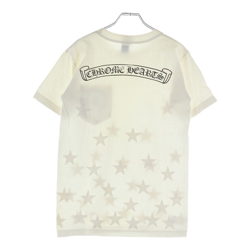 Chrome Hearts Vintage Back Scroll Label Star Print Short Sleeve T-Shirt White — view 2