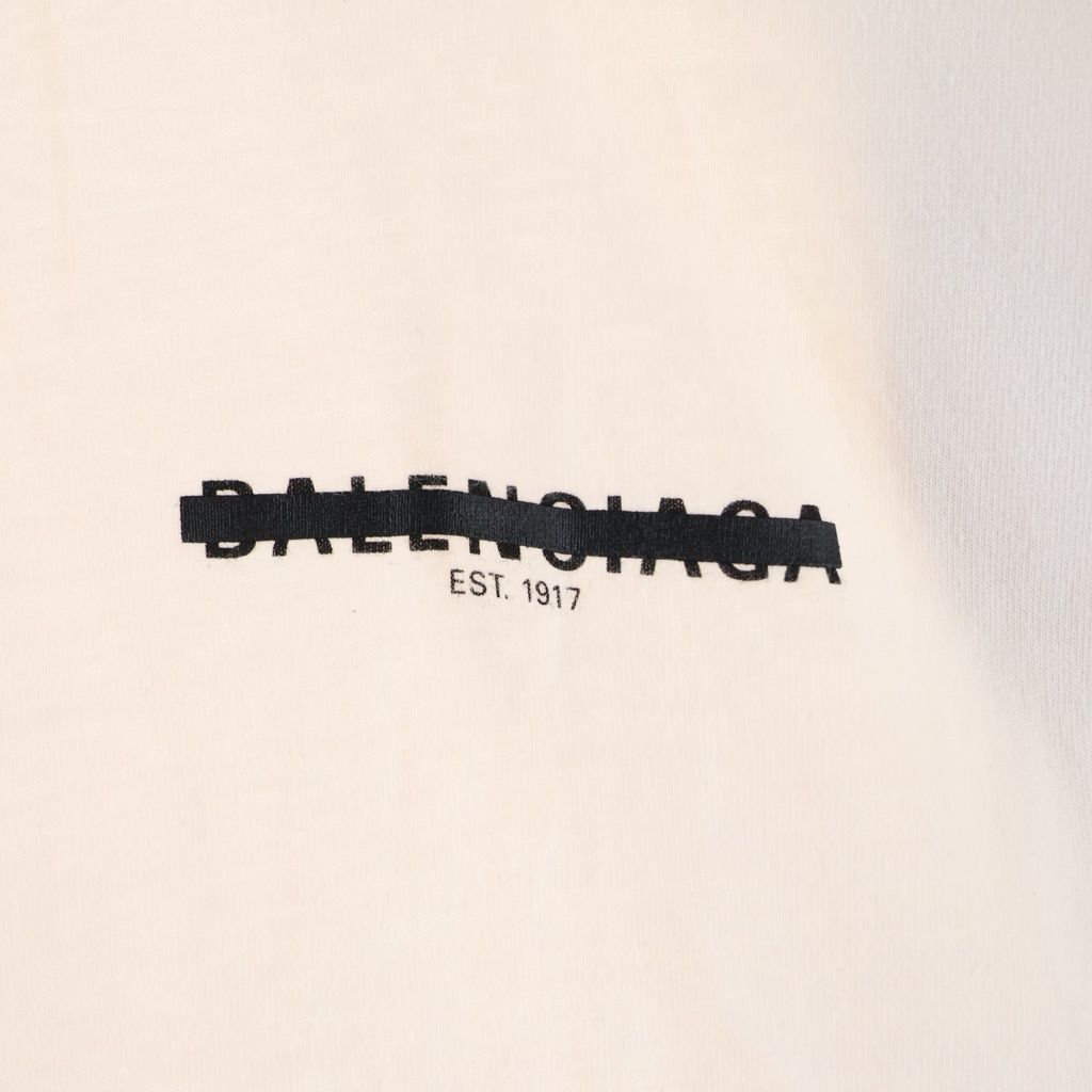 Balenciaga Strike Oversized T-Shirt Double Sided Logo Print Short Sleeve White — view 5