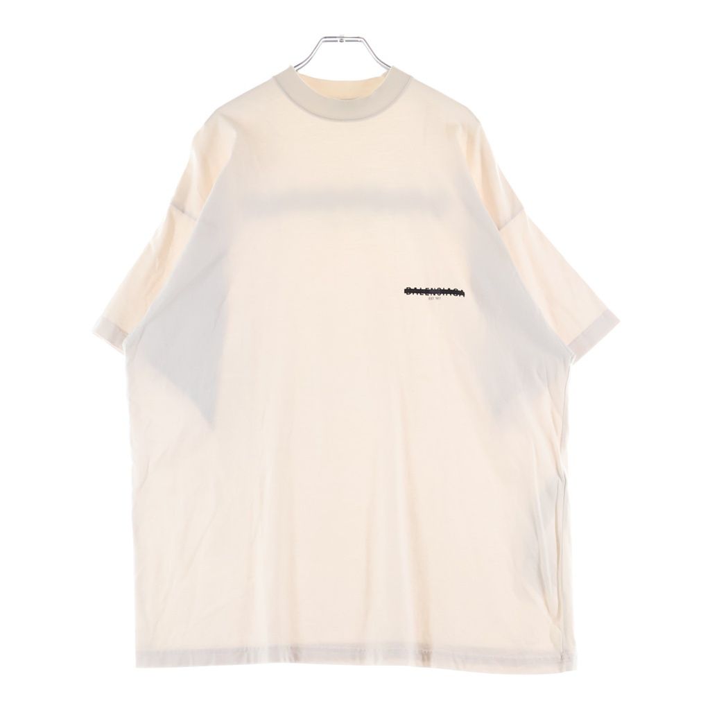 Balenciaga Strike Oversized T-Shirt Double Sided Logo Print Short Sleeve White — view 2