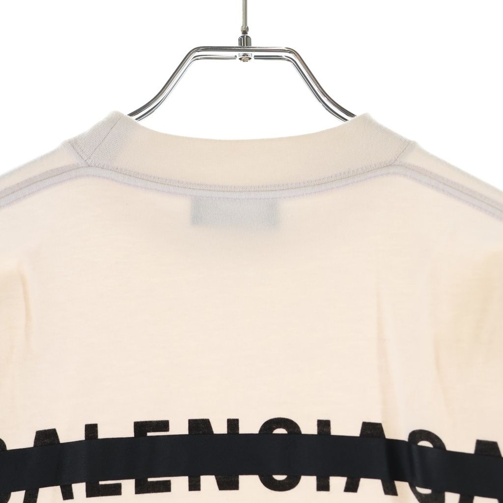 Balenciaga Strike Oversized T-Shirt Double Sided Logo Print Short Sleeve White — view 4