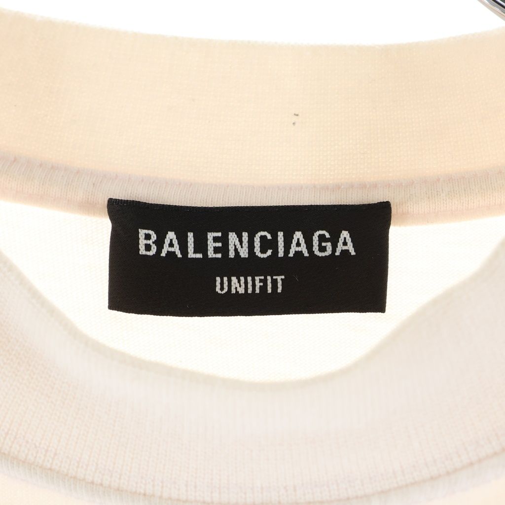 Balenciaga Strike Oversized T-Shirt Double Sided Logo Print Short Sleeve White — view 6