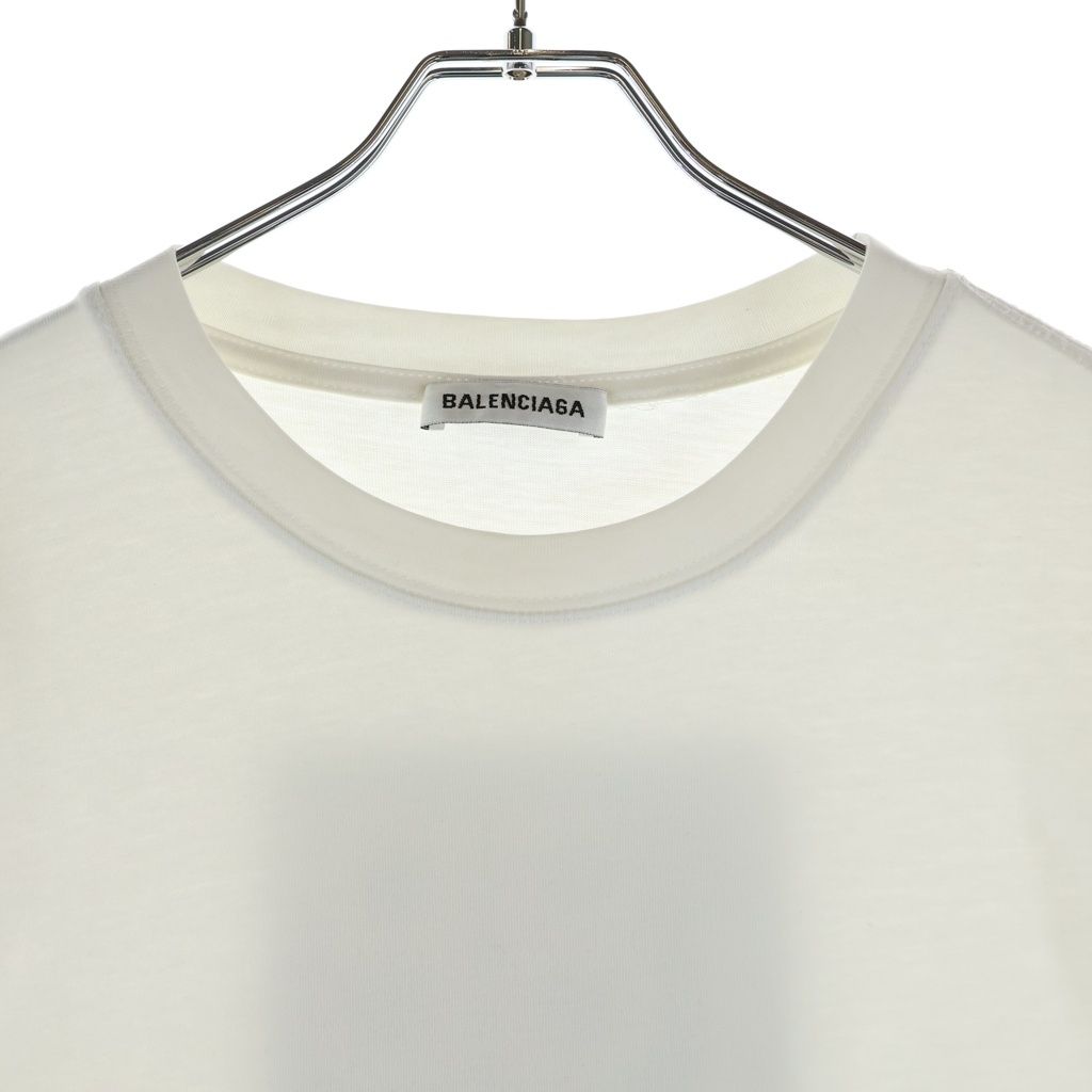 Balenciaga BB Logo Double Sided Print Short Sleeve T-Shirt White — view 3