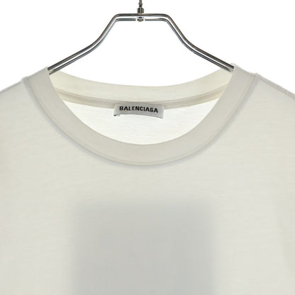 Balenciaga BB Logo Double Sided Print Short Sleeve T-Shirt White — view 3