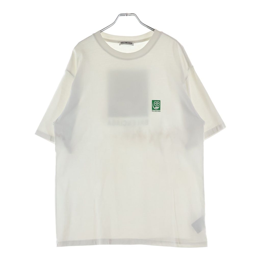 Balenciaga BB Logo Double Sided Print Short Sleeve T-Shirt White — view 2