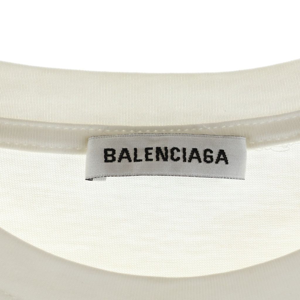 Balenciaga BB Logo Double Sided Print Short Sleeve T-Shirt White — view 6
