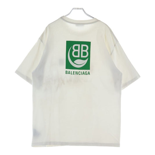 Balenciaga BB Logo Double Sided Print Short Sleeve T-Shirt White