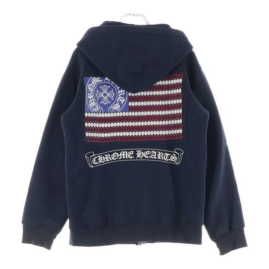 Chrome Hearts Vintage Sweatshirt HD Zip American Flag Stars and Stripes Horse