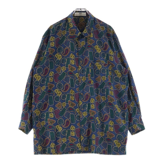 Balenciaga Paisley Allover Pattern Polyester Long Sleeve Shirt Multi