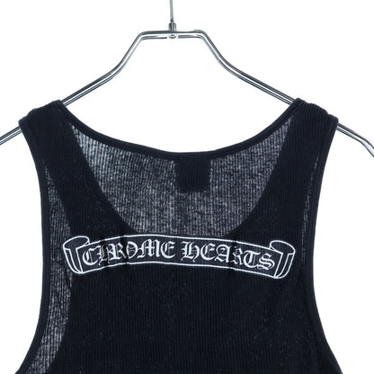 Chrome Hearts Vintage Flare Scroll Label Tank Top Black — view 4