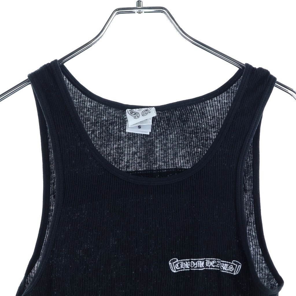 Chrome Hearts Vintage Flare Scroll Label Tank Top Black — view 3