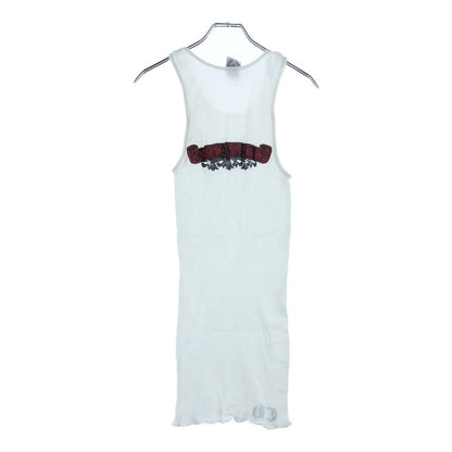 Chrome Hearts Vintage Back Floral Cross Scroll Tank Top Label White