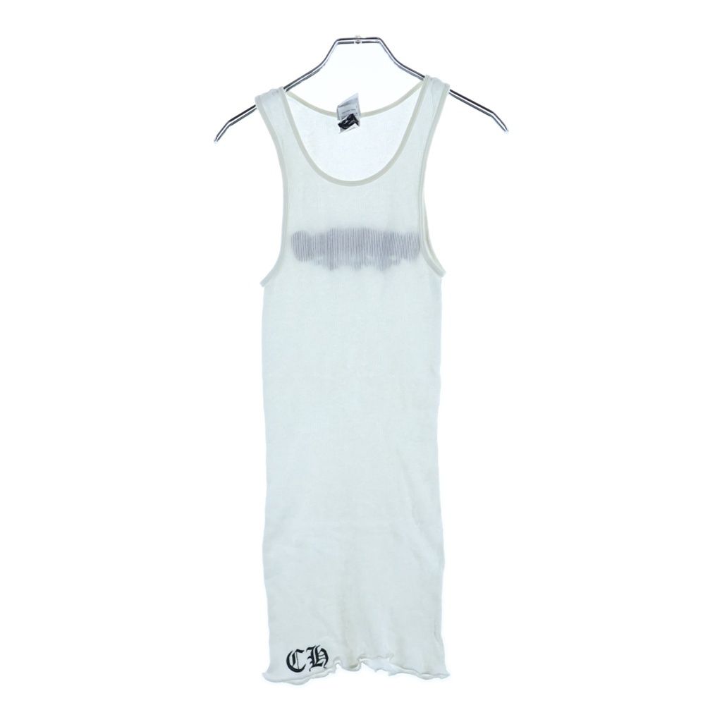Chrome Hearts Vintage Back Floral Cross Scroll Tank Top Label White — view 2