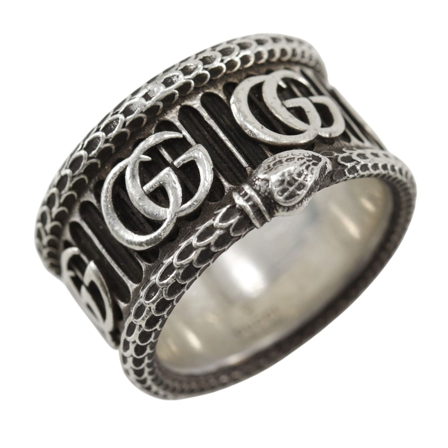 Gucci Double Snake 925 Sterling Silver Ring
