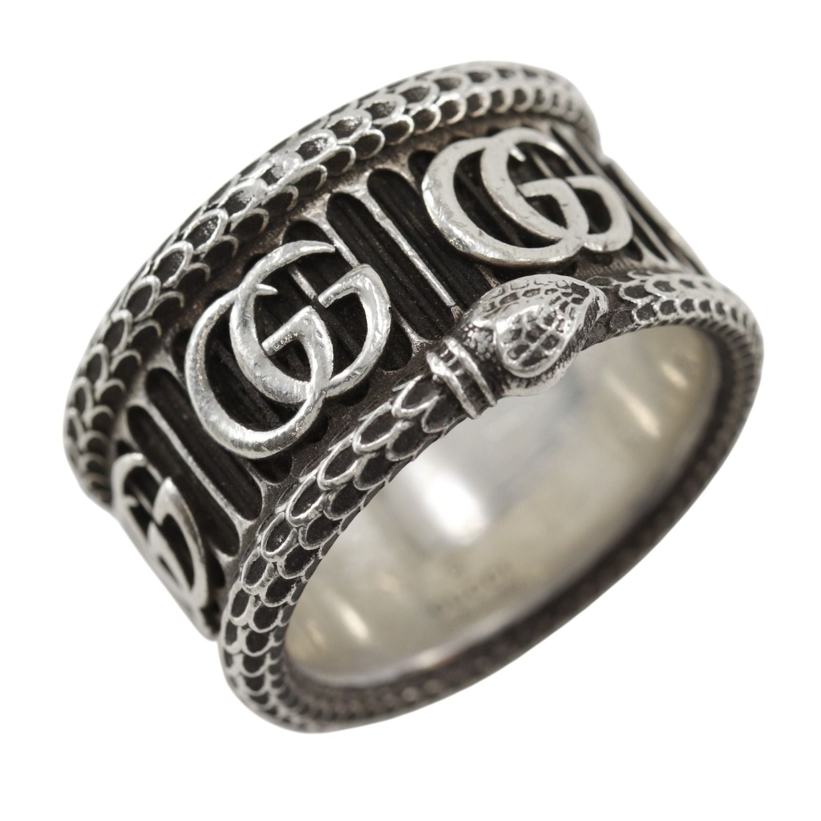 Gucci Double Snake 925 Sterling Silver Ring