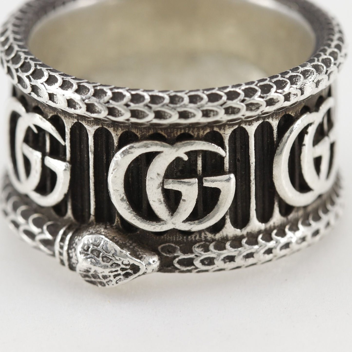 Gucci Double Snake 925 Sterling Silver Ring — view 5