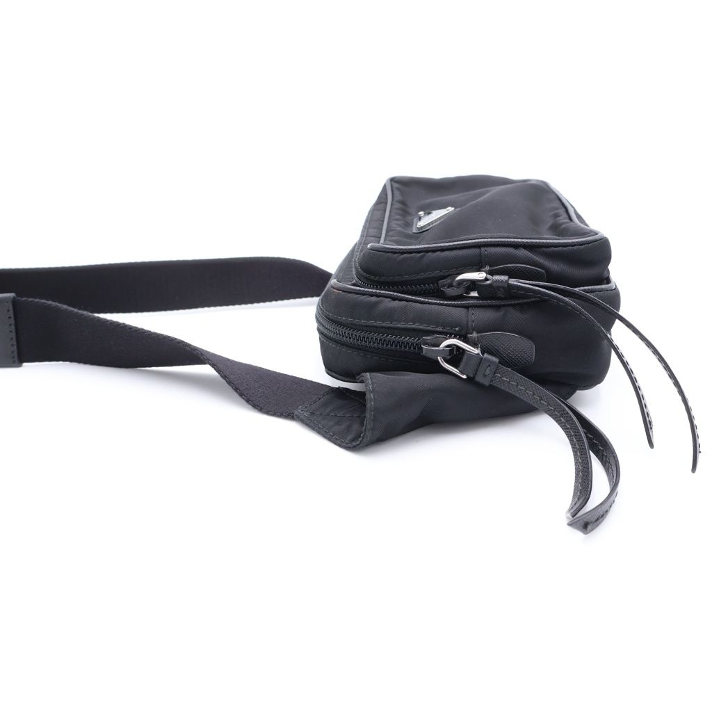 Prada Triangle Logo Belt Bag Black — view 3