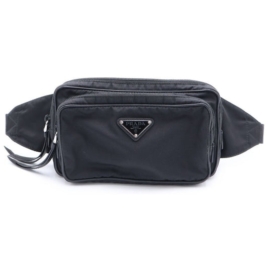 Prada Triangle Logo Belt Bag Black