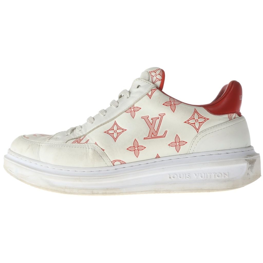 Louis Vuitton Beverly Hills Line Monogram Leather Low Cut Sneakers White