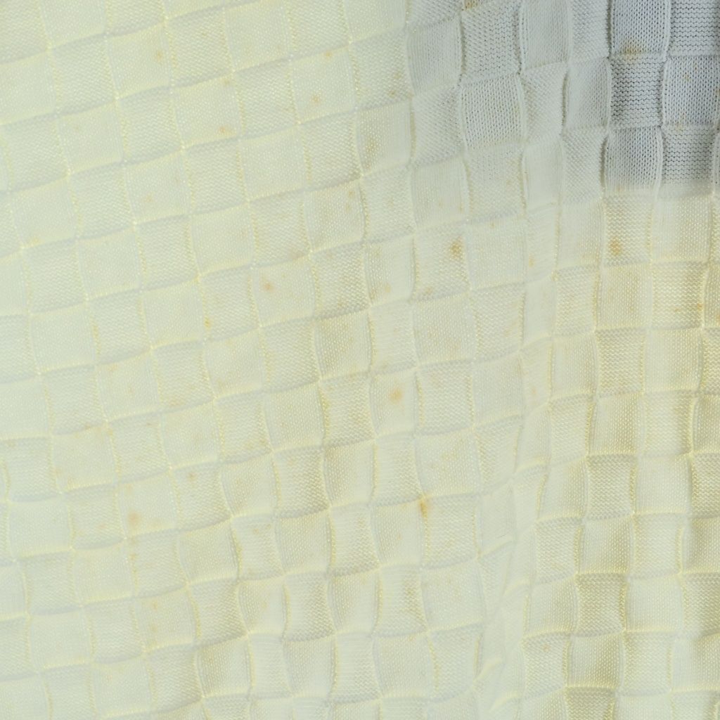 Louis Vuitton Block Check Cable Knit Cotton Polo White Sweater — view 5
