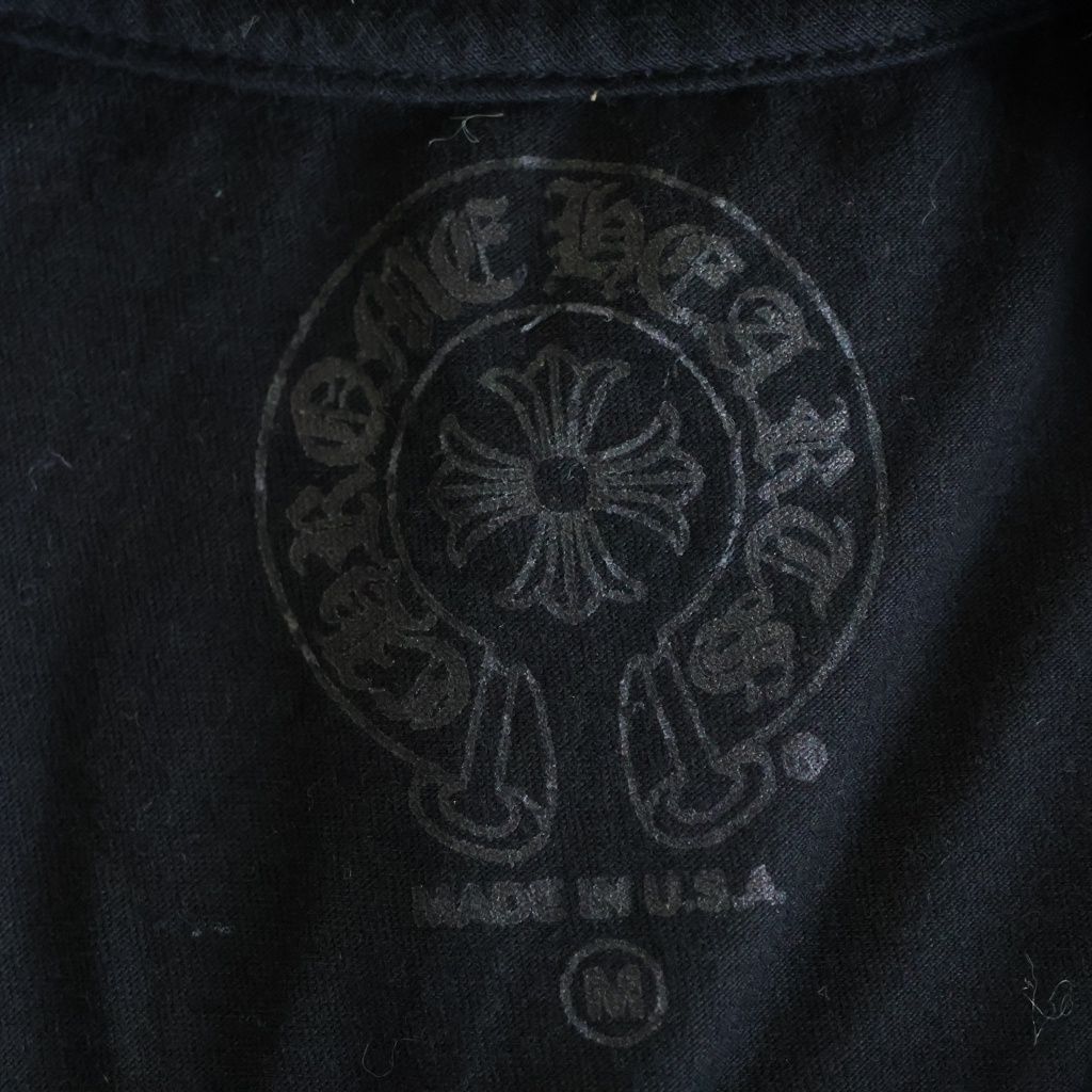 Chrome Hearts Neck Logo L S Tee Print Long Sleeve T-Shirt Black Blue — view 7
