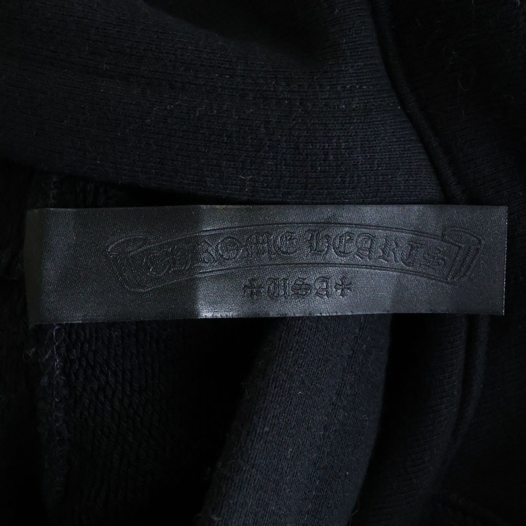 Chrome Hearts Not Cemetery Cross Applique Embroidery Hoodie Not Pullover Black — view 7