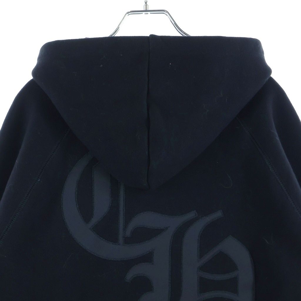 Chrome Hearts Not Cemetery Cross Applique Embroidery Hoodie Not Pullover Black — view 4