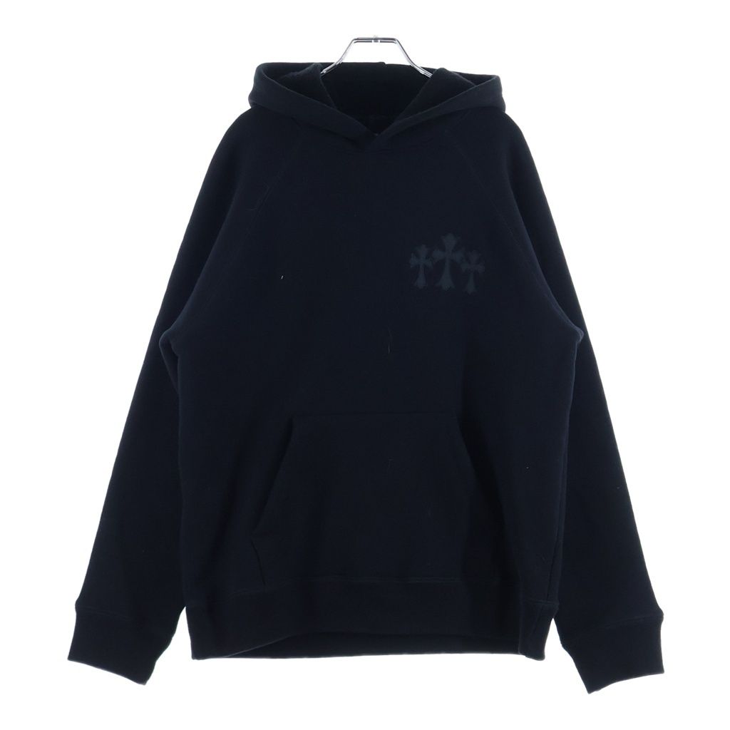 Chrome Hearts Not Cemetery Cross Applique Embroidery Hoodie Not Pullover Black — view 2