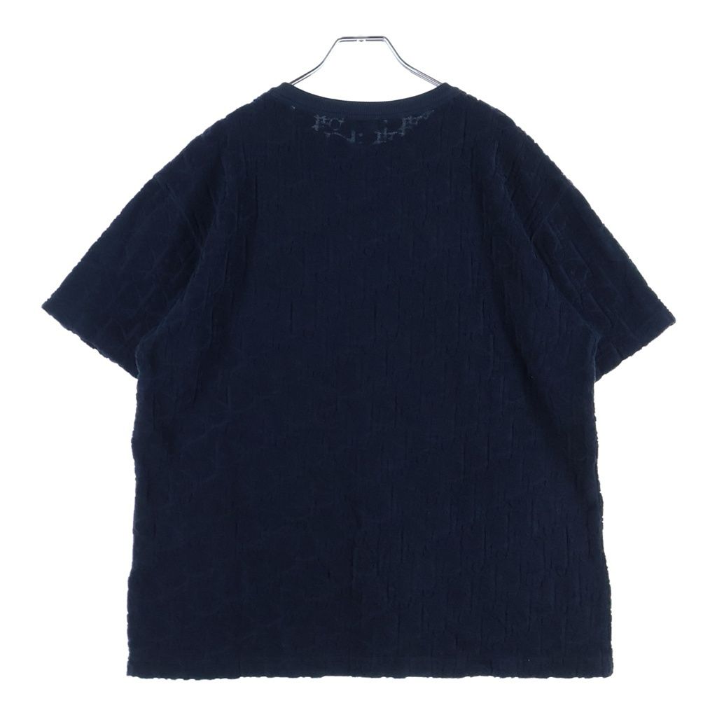 Dior Oblique Terry Jacquard Crew Neck T-Shirt Navy — view 2