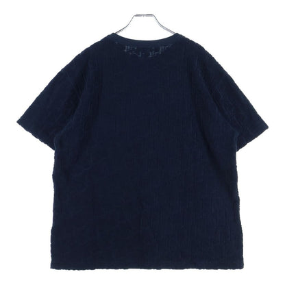 Dior Oblique Terry Jacquard Crew Neck T-Shirt Navy — view 2