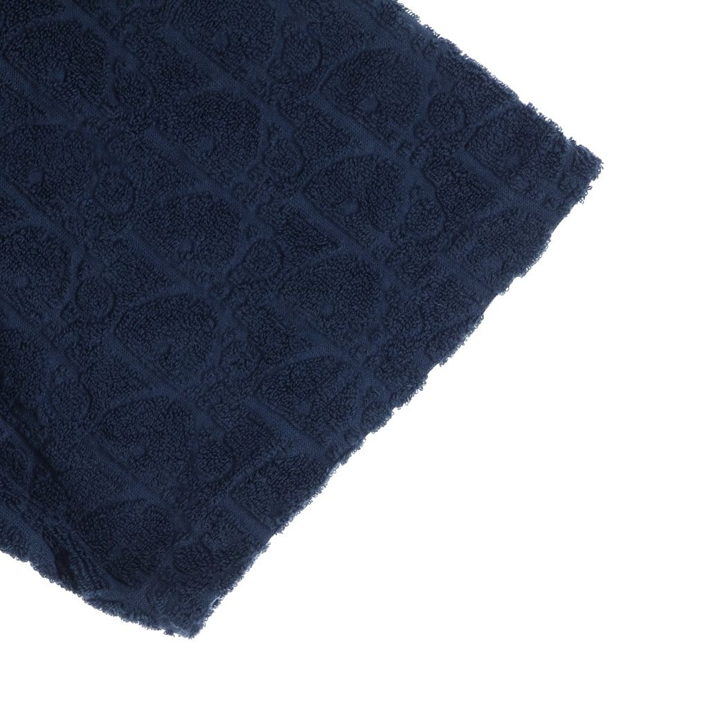 Dior Oblique Terry Jacquard Crew Neck T-Shirt Navy — view 5