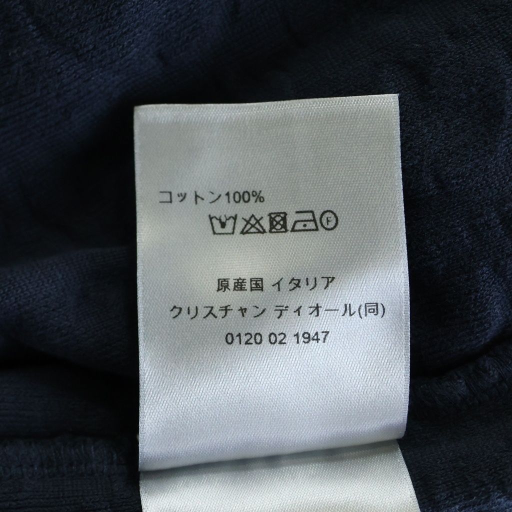 Dior Oblique Terry Jacquard Crew Neck T-Shirt Navy — view 8