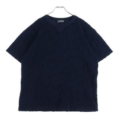 Dior Oblique Terry Jacquard Crew Neck T-Shirt Navy