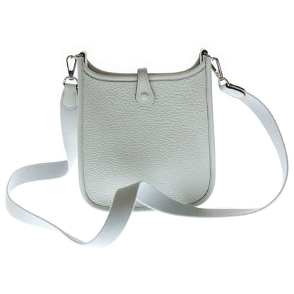 Hermes Evelyne Taurillon Clemence Silver Light Gray Handbag — view 2