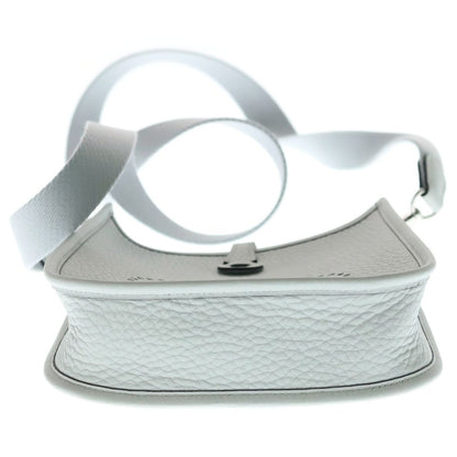 Hermes Evelyne Taurillon Clemence Silver Light Gray Handbag — view 4