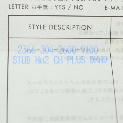 Chrome Hearts No2 CH Pls Dia CH Plus Stud Earrings Silver — view 6