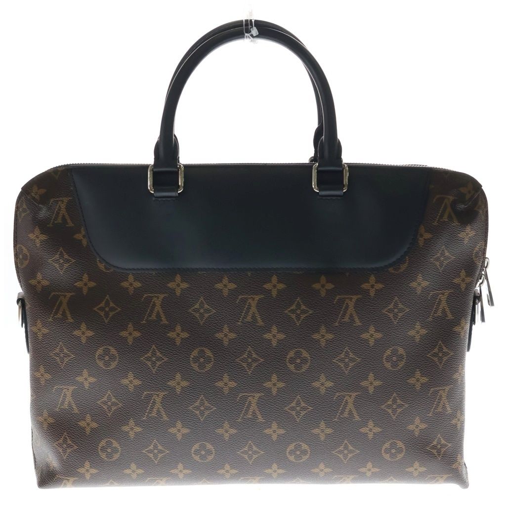 Louis Vuitton Porte Documents Jour NM Monogram Macassar Leather 2-Way Hand — view 2