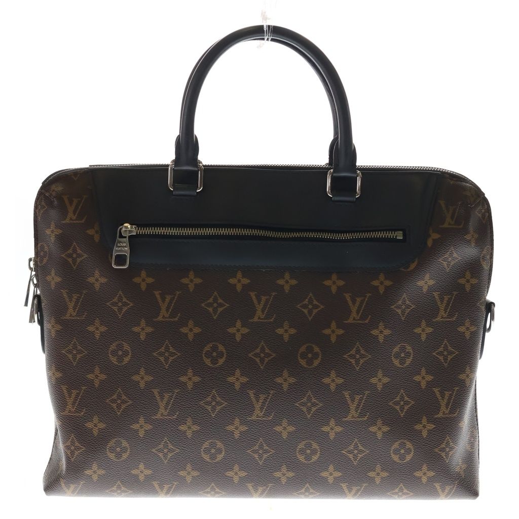 Louis Vuitton Porte Documents Jour NM Monogram Macassar Leather 2-Way Hand
