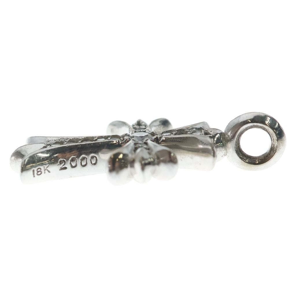 Chrome Hearts Tny Crsf P Dia Tiny Fat Cross Pave Diamond Pendant White Gold — view 3