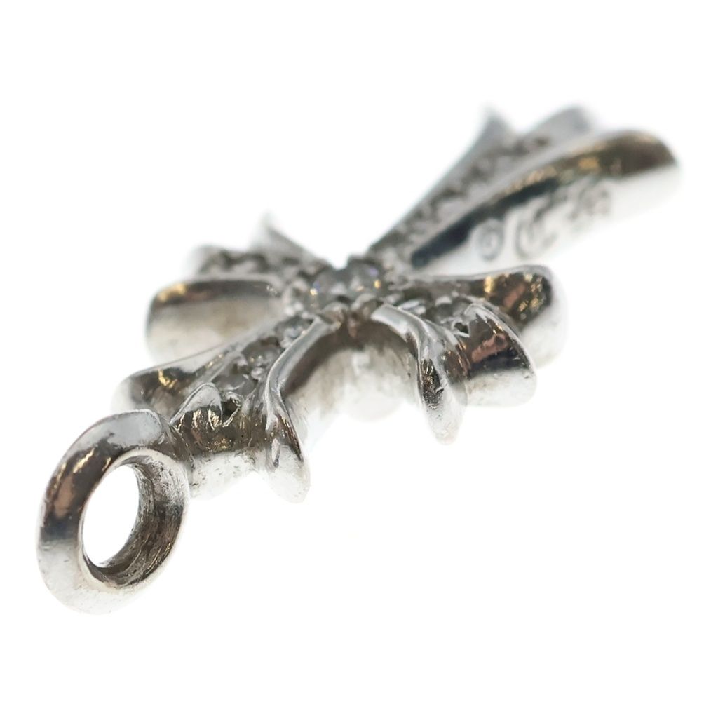 Chrome Hearts Tny Crsf P Dia Tiny Fat Cross Pave Diamond Pendant White Gold — view 6