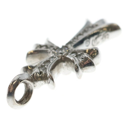 Chrome Hearts Tny Crsf P Dia Tiny Fat Cross Pave Diamond Pendant White Gold — view 6