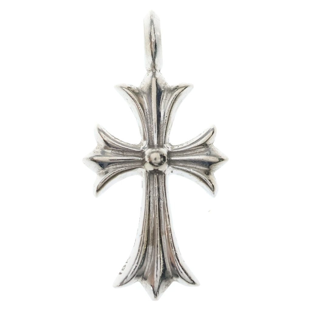 Chrome Hearts Tny Crsf P Dia Tiny Fat Cross Pave Diamond Pendant White Gold — view 2
