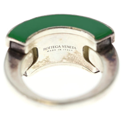 Bottega Veneta Enamel Ring 925 Sterling Silver Green — view 6