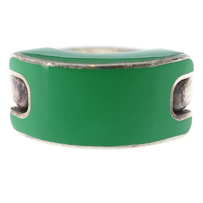 Bottega Veneta Enamel Ring 925 Sterling Silver Green — view 5