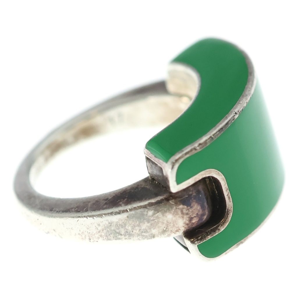 Bottega Veneta Enamel Ring 925 Sterling Silver Green — view 3