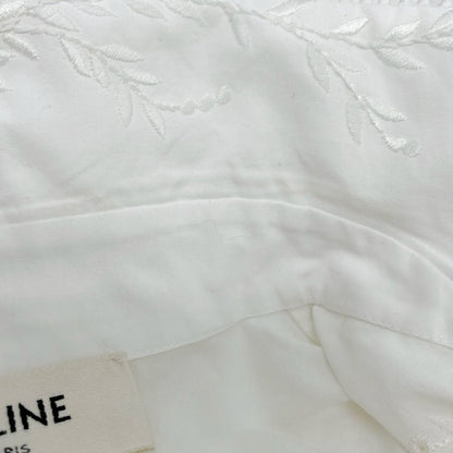 Celine Long Sleeve Shirt Blouse 34 S White — view 6