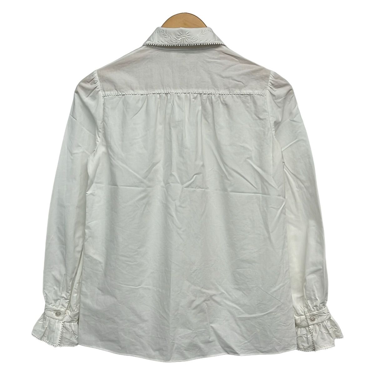 Celine Long Sleeve Shirt Blouse 34 S White — view 2